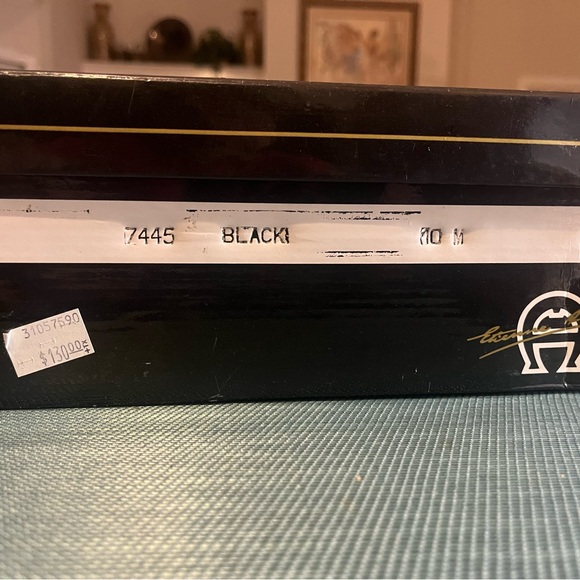 Etienne Aigner black leather boots, like new, with box - heel tips are white. - Picture 14 of 15